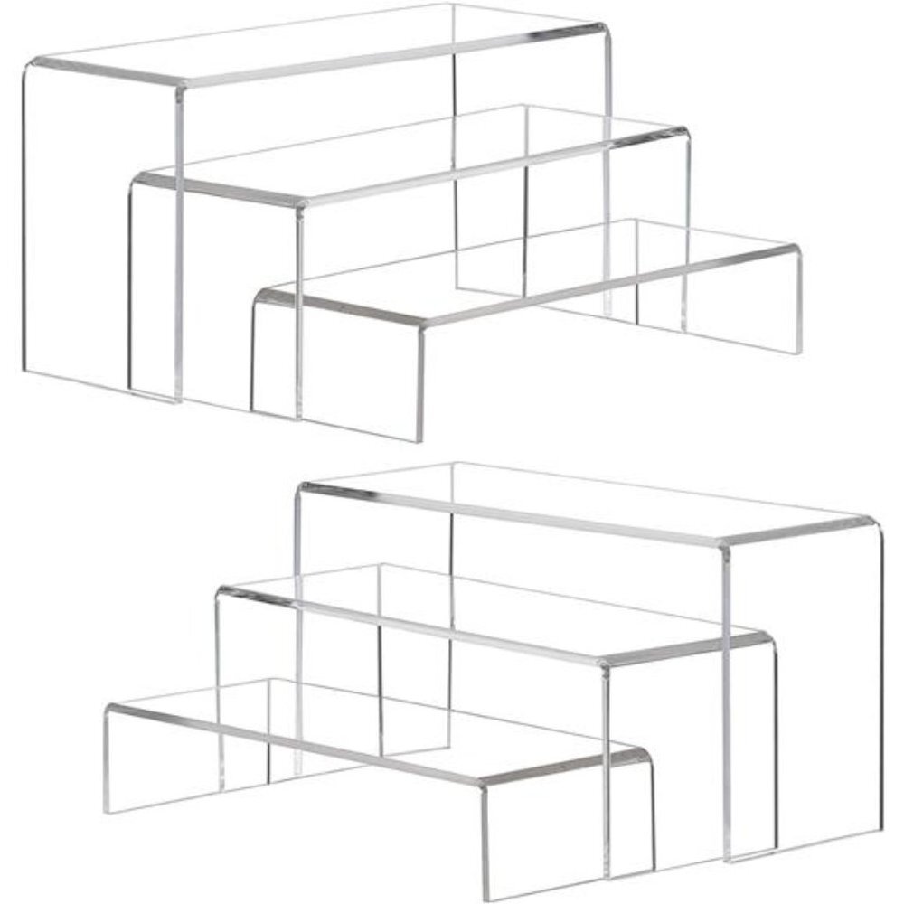 Display Risers, 6 Pcs Rectangular Clear Acrylic Showcase Collectibles Display - Picture 5 of 7